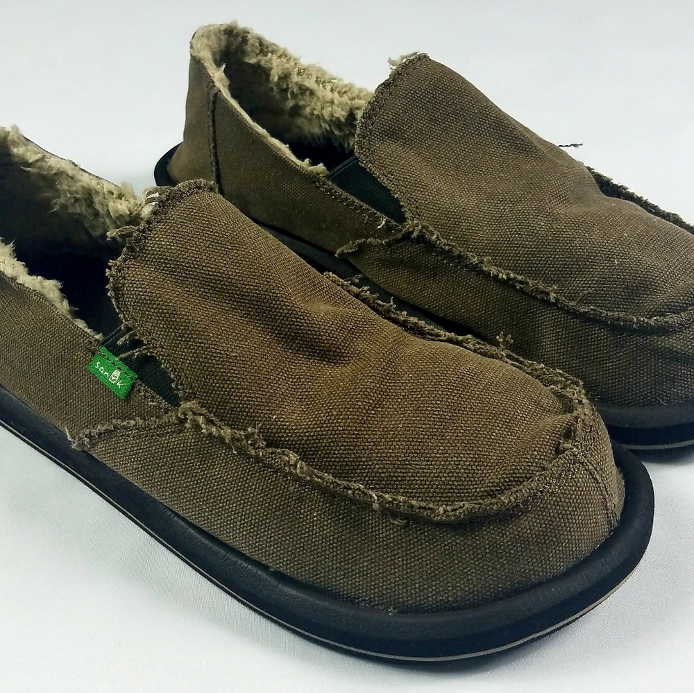 Sanuk mens size 10 sidewalk surfers loafers